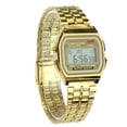 thumbnail image 4 of Montre Chronomètre Numérique en Acier Inoxydable Vintage Hommes Femmes Or, 4 of 6