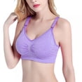 thumbnail image 2 of Full Bust Seamless Full coverage Nursing Maternity Bras Bralette S-XXL adjustable shoulder strap Gray L, 2 of 6