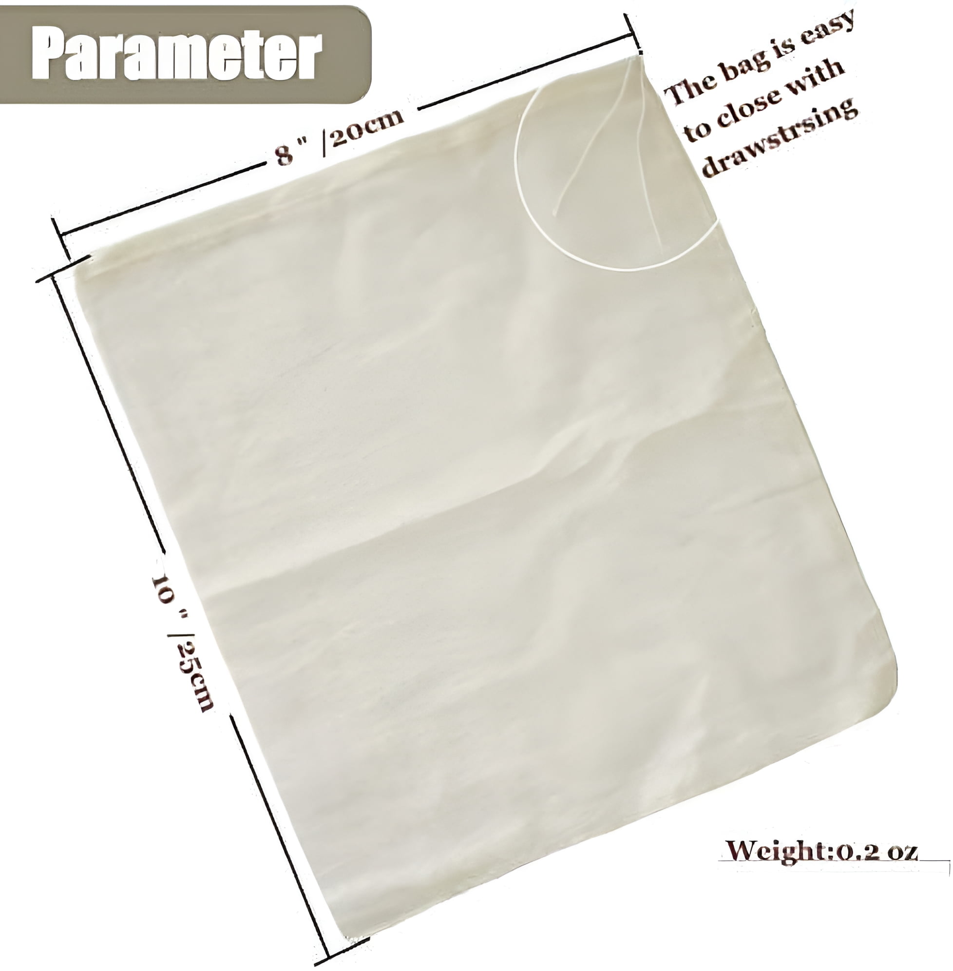 3Pcs/Set Cheesecloth Bags for Straining, Reusable Cold Brew Coffee Cheese Cloths Strainer, Nut Milk Tea Juice Bag, Cotton Fine Mesh Filter Bags