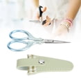 thumbnail image 1 of Stainless Steel Scissors Set with Leather Cover,  Blades, Ergonomic Design, Versatile Crafting Tool for Embroidery, Sewing, and Knitting, 1 of 7