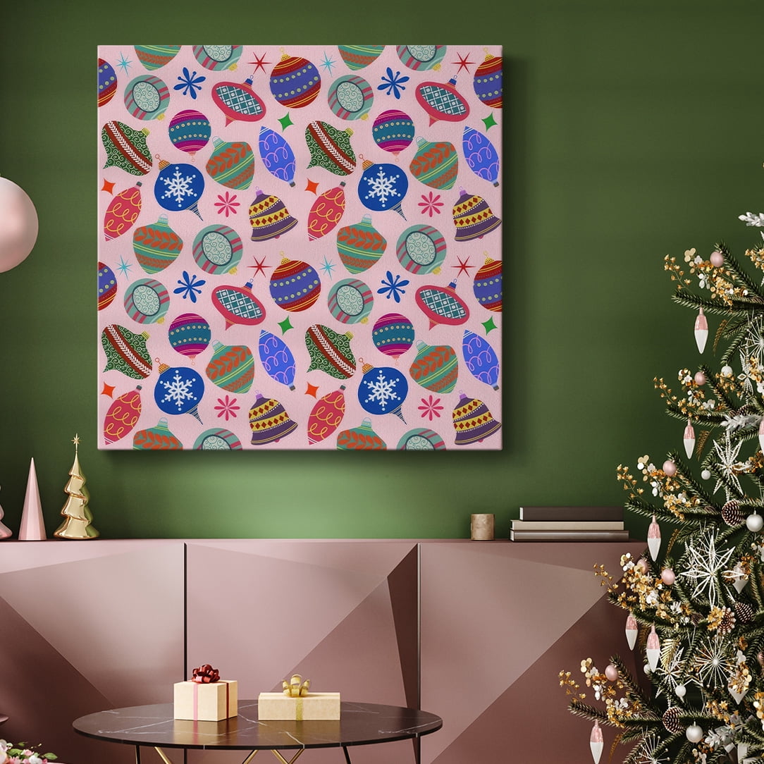 Christmas Ornament Pattern IV- Gallery Wrapped Canvas