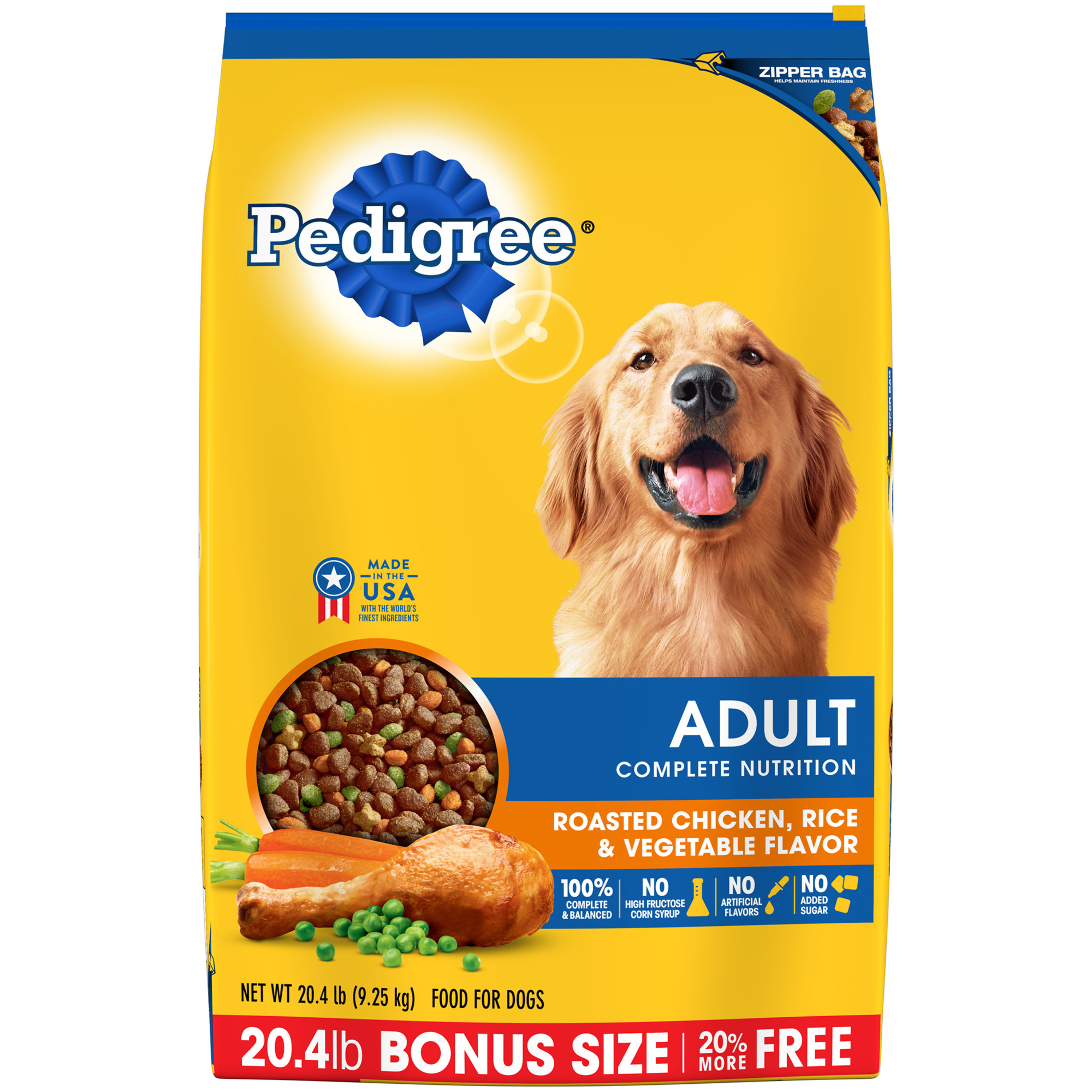 PEDIGREE Adult Complete Nutrition Roasted Chicken Rice and Vegetable