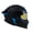 Black & Chrome Blue Accents, variant on EDGE Vortex Matte Black - Full Face Motorcycle Helmet, DOT/ECE, Size L