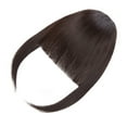 thumbnail image 4 of SEGO Hair Bangs Clip in Hair Extension Brown Clip on Hair French Fringe with Natural Flat Neat Bangs for Women Hairpiece, 4 of 7