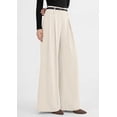 thumbnail image 3 of PRETTYGARDEN Womens Fall Wide Leg Trousers High Elastic Waist Loose Pleated Long Flowy Palazzo Work Pants with Pockets, 3 of 6
