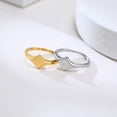 thumbnail image 3 of Hall's Lotus Signet Pinky Ring,14K White Gold Elegant Signet Ring, Men Women Floral-inspired Ring, 3 of 7