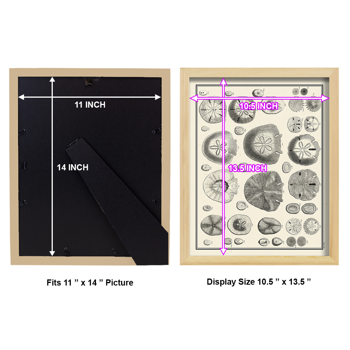 Aegean Collection II -Framed Print w/glass-Natural Wood
