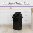 thumbnail image 4 of Superio Large Kitchen Trash Can 13 Gallon Black 2 Pack Swing Top Trash Can with Lid, 52 Qt, 4 of 8