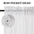thumbnail image 2 of PrimeBeau Natural Linen Blended Rod Pocket Semi Sheer Window Curtains, 52" W x 84" L, White, 2 of 4