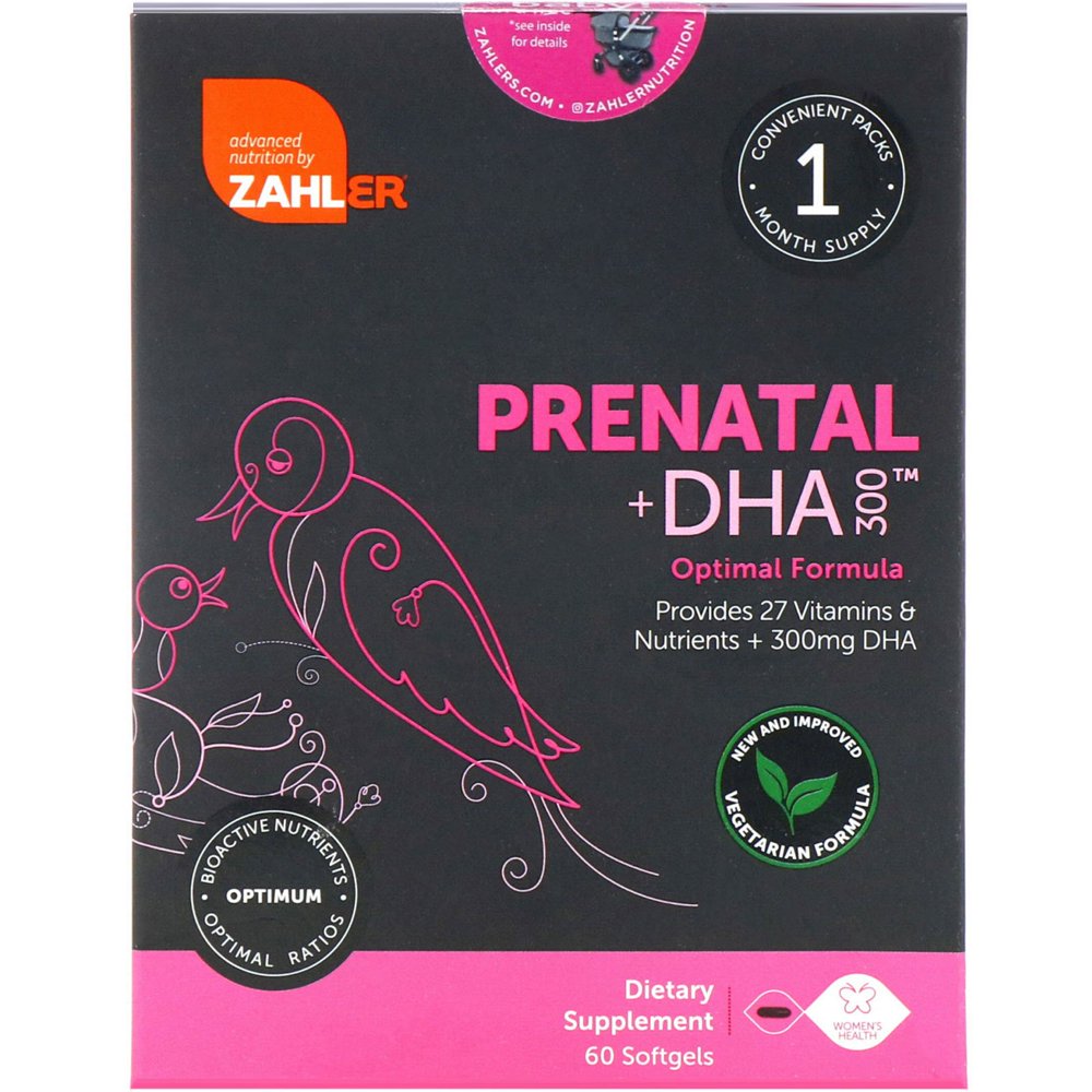 Zahler Prenatal DHA, Premium Prenatal Vitamins for Mother and Child