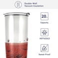 thumbnail image 4 of SKYSONIC Baseball Tumbler Stainless Steel Double Wall Vacuum Reusable Insulated Mug with Straw and Built-in Coaste for Cold and Hot Beverages, 20oz, 4 of 7