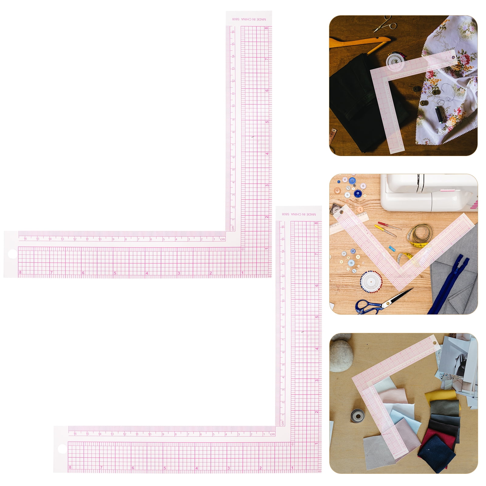  Lusofie 2 Pcs Plastic Sewing Ruler， L Square Ruler Framing  Ruler Sewing Measure Tailor Ruler Clear Sewing Ruler for Tailor Craft Tool  Drawing Measuring Supplies : Arts, Crafts & Sewing
