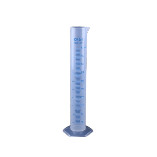Scienceny Cilindro de medición de plástico Escala transparente Cilindros graduados Tubo de prueba de líquido para herramientas de laboratorio Type10 NO10