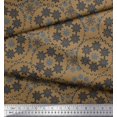 thumbnail image 2 of Soimoi polyester Crepe Fabric Snowflake Artistic Fabric Prints By Yard 42 Inch Wide, 2 of 3