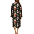 thumbnail image 2 of Xoenoiee Christmas Snowman Deer Tree Star Print Women's Sleepwear Xmas Zipper Long Nightgown Lounge Wear Dress Gown Soft Nightshirt Comfy Housecoat Robe, Size 4XL, 2 of 7