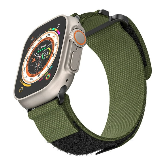 Bands Compatible with Apple Watch 49mm 45mm 44mm 42mm Men Women, Tactical Nylon Wide Watch Bands Sport Loop Magic Clasp Strap for iWatch Ultra/Ultra 2 Series 9 8 7 6 5 4 3 2 1 SE,Armygreen