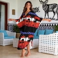 thumbnail image 2 of XYZCANDO Kaftan Dresses Plus Size Swimsuit Coverup Summer Bathing Suit Caftan Loungewear Beach Dress Bikini Cover Up Oversized Beach Robe Hawaiian Dresses Flowy Resort Wear, Coconut Tree US Flag, 2 of 7