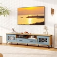 thumbnail image 4 of Costway 71" TV Stand for TVs up to 80" with Open Compartment Side Cabinets & Drawers Beige, 4 of 10