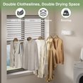 thumbnail image 2 of Danpoo Retractable Clothesline, 2x13.8ft Stainless Steel Clothes Line Retracting Indoor/Outdoor, Wall-Mounted Laundry Drying with Auto-Lock, Heavy Duty(White) C108, 2 of 3