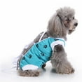 thumbnail image 1 of Traje de recuperación para gatos después de la cirugía, disfraz de camisa con vendaje quirúrgico elástico para cachorros, gatitos castrados, heridas abdominales, daños en la piel, destete, 1 of 5