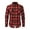 Red, variant on WREESH Men's Button Down Shirts Long Sleeve Plaid Casual Shirt with Turn-Down Collar and Pockets a Classic Men's Top Yellow