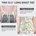 thumbnail image 6 of Pioneer Flower Floral Print Pattern Apron for Women and Men, Cotton Linen Waterproof with Pockets, Adjustable, 33x27 Inch for Kitchen, Gardening, BBQ, Salon, 6 of 6