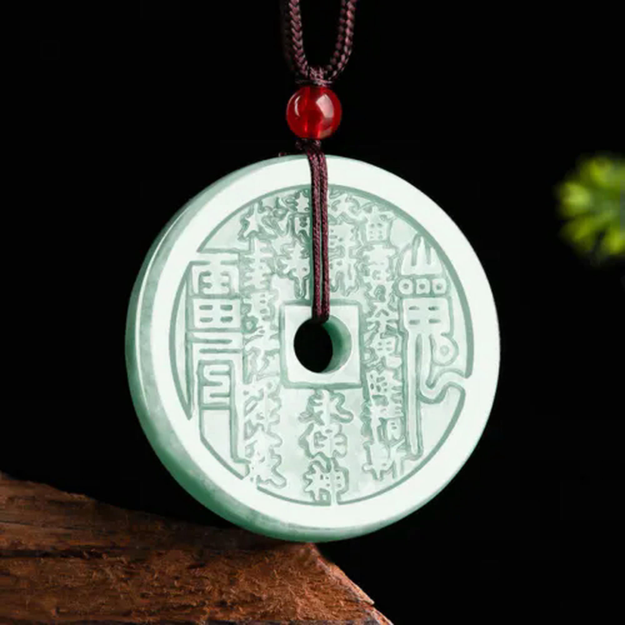 GKNET Burmese Jadeite Amulet Pendant Jade Green Natural Necklace Charms Jewelry