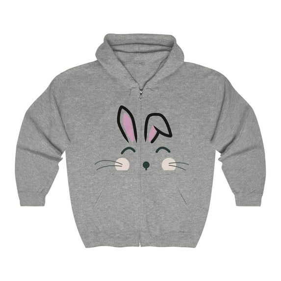 TSmartArt @ Walmart. Bunny. Unisex Heavy Blend™ Zip Hoodie. Adult S-3XL