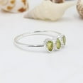 thumbnail image 2 of 925 Sterling Silver Peridot Ring – Dainty 3-Stone Ring for Women, August Birthstone Jewelry, 2 of 5