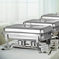 thumbnail image 7 of PRIJESSE 8 Pack Chafing Dish Round 6QT×4+Rectangular Full Pan×4 Chafers Stainless Steel Catering Buffet Warmer Set for Parties,Events,Wedding,Dinner, 7 of 7