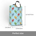 thumbnail image 3 of KLL Modern Ice Cream Laundry Hamper,Large Canvas Fabric Lightweight Storage Basket Toy Organizer Dirty Clothes Collapsible Waterproof, 3 of 6