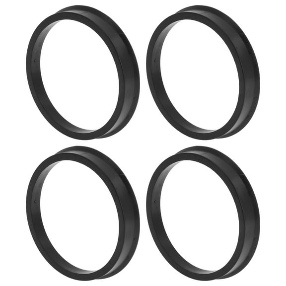 Car Wheel Hub Centric Rings Durable OD 64.1mm to ID 56.6mm Wheels Center Shaft Shock Absorbing Hubrings Polycarbonate Black 4 Pcs