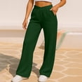 thumbnail image 4 of Women's Track Pants Baeitkot Women's Solid Color Casual Sporty Elastic Waistband Track Pants with Pockets Green XL, 4 of 7