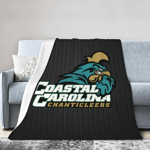 Coastal Carolina University Fleece Blanket, Very Soft Microfiber Flannel Blanket for Couch Warm and Cozy for All Seasons