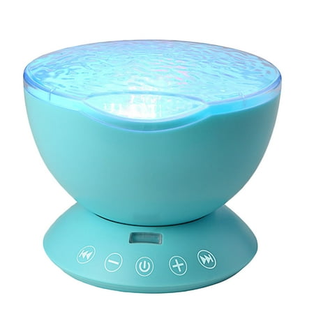 

TureClos Ocean Wave Projector LED Night Light Built In Music Player Remote Control Colors Change Star Bedroom Lamp