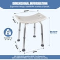 thumbnail image 4 of Shower Chair, Adjustable Non-Slip Shower Bench with Suction Feet, Shower Seat for Inside Shower or Tub, Medical Bath Stool for Adults, Elderly & Disabled, 4 of 7