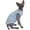 Blue, variant on Cotton Sphynx Cat Clothes Vest for Hairless Cat Knit Stripe T-Shirt Apparel Kitten Summer Shirts for Devon Rex