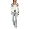thumbnail image 2 of INSPIRE CHIC Cardigan Sweater for Women's Raglan Long Sleeve Open Front Button Down Casual Knit Patterned Cardigan L Beige, 2 of 6