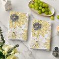 thumbnail image 3 of Yellow Floral Boho Kitchen Towels Dish Towels, 18x26 Inch Seasonal Spring Summer Decoration Hand Towels Set of 2, 3 of 6