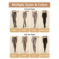 thumbnail image 4 of Sexy High Waist Plus Size Skin Colored Fleece Lined Tights Thermal Stockings Warm Pantyhose Fake Translucent Leggings 300G 2XL(80-115KG) BLACK-HALF FEET, 4 of 8