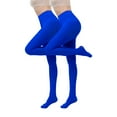 thumbnail image 1 of ShomPort 2PC Tights for Womens High Waisted Opaque Smoothing Cozy Soft Seamless Solid Color Party Base Layer Footed Pantyhose, 1 of 1