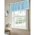 thumbnail image 4 of Solid Color Valances for Windows, Rod Pocket Kitchen Valance Curtains - Soft & Washable Small Window Treatment for Living Room, Bathroom, Sapphire Blue 54x18inch, 1 Panel, 4 of 9