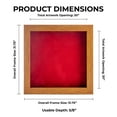 thumbnail image 4 of 30x30 Shadow Box Frame Light Brown Wood | With a 3/4" Usable Display Depth | Includes a Red Real, 4 of 6