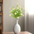 thumbnail image 6 of Hvmvliv Artificial Flowers Simulated Flower with 5 Forks Water Grass Small Flower Arrangement Home Decoration Ornament Fake Flower Prop Green, 6 of 6