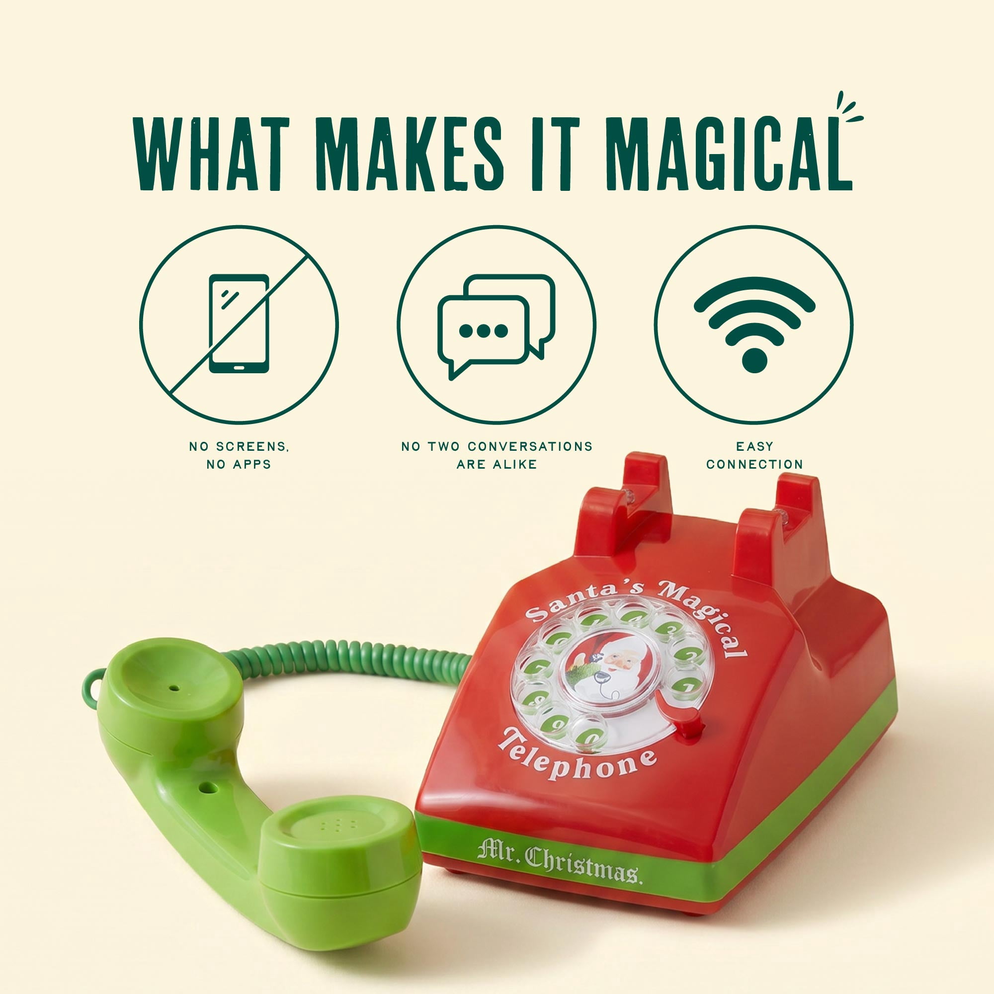 Mr. Christmas 8 in. Santa's Magical Telephone