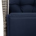 thumbnail image 3 of vidaXL 5 Piece Garden Dining Set with Cushions Grey Poly Rattan, 3 of 5