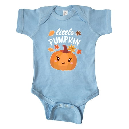 

Inktastic Cute Little Pumpkin with Fall Leaves Gift Baby Boy or Baby Girl Bodysuit