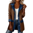 thumbnail image 2 of Vmvidoty Womens Cardigan Long Sleeve Open Front Cardigan Oversized Chunky Knit Sweaters Coat Khaki XS, 2 of 4
