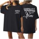 thumbnail image 1 of Camiseta de Cuello Redondo Impresa Delantera Y Trasera de Béisbol de las Mujeres de Verano, Camisetas Cortas Casuales Ligeras para las Mujeres, 1 of 5