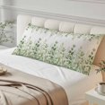 thumbnail image 5 of Green Eucalyptus Body Pillow Cover 20x54, Farmhouse Botanical Leaves Decorative Pillowcase with Zipper, Microfiber Pillow Protector, Soft Breathable Long Lumbar Pillowcases for Women, 5 of 9